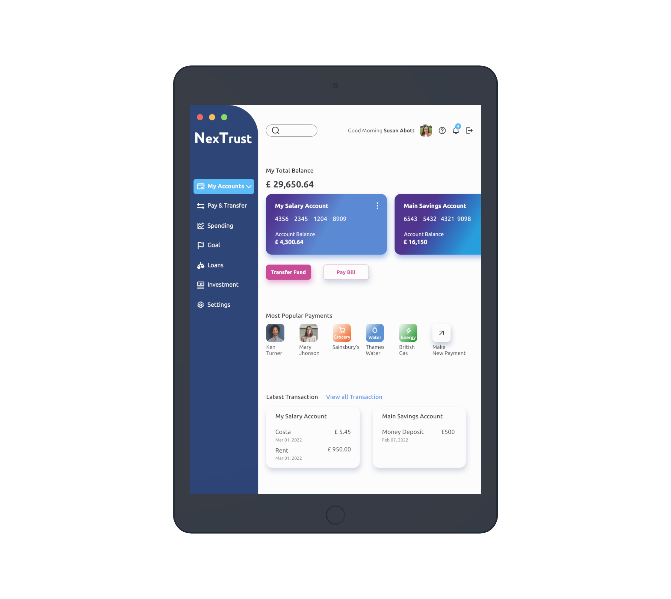 Tab - Home Screen